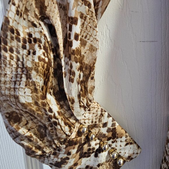 H&M Women's Snake Satin Blouse - Picture 3 of 5